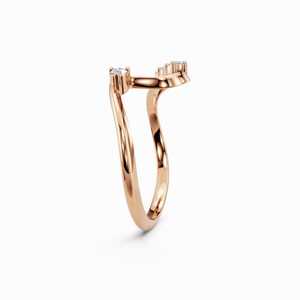Hot Selling Minimalist Water <b>Wave</b> Moissanite <b>Ring</b> 925 Sterling <b>Silver</b> With Gold Plating for Engagement Party Gift For Friends - Product Image 5