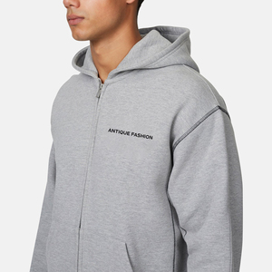 Sweat à capuche vintage délavé à l'acide de haute qualité pour homme, en molleton épais, par un fabricant de renom - Product Image 3