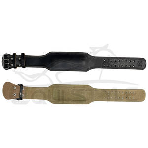 เข็มขัดยกน้ำหนักสีดำ หนังคุณภาพสูง ทนทาน รองรับหลัง สำหรับผู้ชาย ขายส่ง เข็มขัดฝึกความแข็งแรง - Product Image 1