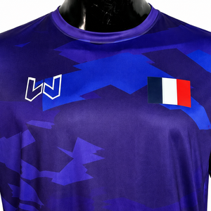 Maillot de Foot France Homme Manches Courtes Camouflage Imprimé par Transfert Thermique Matière Spandex Anti-Transpiration 180g Séchage Rapide - Product Image 6