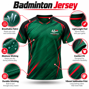 Maillot de badminton léger avec matière anti-humidité et style athlétique confortable pour les joueurs actifs - Product Image 6
