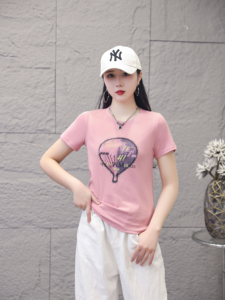 Nueva Camiseta Lisa para Mujer, Fabricante, Venta al por Mayor, Impresión Personalizada, Camiseta Extra Grande con Logotipo para Mujer, Camisetas de Algodón para Mujer, Tallas Grandes - Product Image 6
