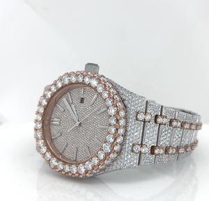 Mouvement japonais original en acier inoxydable Iced Out Moissanite Buss Down Watch - Product Image 4