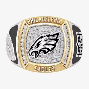 Anillo de Campeonato de los Philadelphia Eagles, Totalmente Personalizado, Clásico de Dos Tonos para Hombre, Personalizado para Escuela Secundaria o Universidad, con Diamantes VVS Únicos - Product Image 1