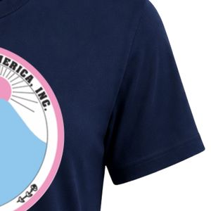 Camiseta de Cuello Redondo con Parche Bordado del Escudo de Jack & Jill de la Marina, Manga Corta, Diseño Circular en el Pecho, Ligera, Informal y Deportiva - Product Image 5