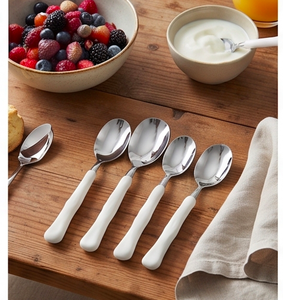 White Color Kitchen Cutlery Set Stainless Steel <b>Flatware</b> With Bone Handle Mirrored Silverware For Restaurant And Hotel Ware Use - Product Image 5