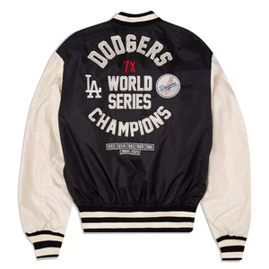 Custom Navy Varsity <b>Jacket</b> <b>Men</b> <b>White</b> Sleeve Zipper Bomber <b>Jacket</b> Wholesale Letterman Baseball Uniform Sportswear Coat - Product Image 2