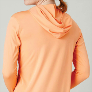 T-shirt à manches courtes orange pour femme avec logo, séchage rapide, tricoté, décontracté, printemps-été, 100% coton biologique, écologique - Product Image 6