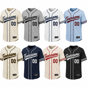 Custom Vintage Baseball Jersey <b>Retro</b> Button Sublimated Team Uniform Front Anti-Bacterial 100% Polyester OEM ODM Performance - Product Image 2