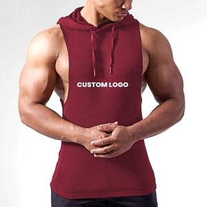 2023 Custom Logo <b>Sleeveless</b> Gym <b>Hoodie</b> for <b>Men</b> Breathable Fitness Sports Design with Summer Workout Features - Product Image 2