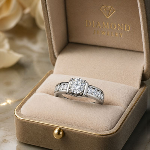 Anillo de Compromiso con Diamante Solitario Natural Real de 1.00 Ct |   Anillo de compromiso clásico con engaste de puntas en oro blanco de 14K, elegante regalo de joyería fina - Product Image 5