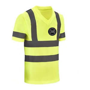 เสื้อกั๊กสะท้อนแสงสีเหลืองสะท้อนแสงสำหรับงานกลางแจ้ง  ผ้าโพลีเอสเตอร์  พร้อมโลโก้พิมพ์ตามสั่ง  แถบสะท้อนแสง  ความปลอดภัยสูง - Product Image 1