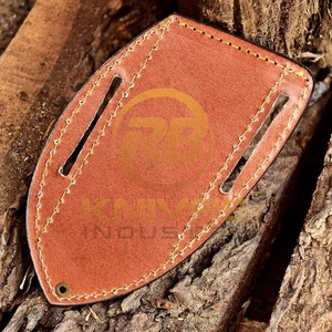 ซองใส่มีดหนังแท้ทำมือ ลายดอกไม้  แบบสั่งทำพิเศษ สำหรับพกพา EDC  ซองใส่มีดพกพาสำหรับตั้งแคมป์กลางแจ้ง  OEM - Product Image 6