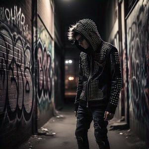 Streetwear personnalisé pour hommes DTG Puff Print Stud Rhinestone Y2K sweats à capuche pour hommes en coton ourlet brut Boxy Crop pullover sweats à capuche pour hommes - Product Image 2