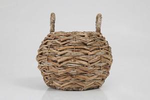 Cesta redonda clásica de jacinto de agua, cesta de almacenamiento hecha a mano, venta al por mayor, ecológica, hecha en Vietnam - Product Image 2