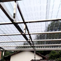 Toiture de piscine en polycarbonate imperméable en PVC, plaque de toiture transparente en PC