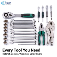 Ensemble d'outils à douilles de 108 pièces en acier au carbone, douilles à cliquet, tournevis, pinces, réparation automobile et domestique