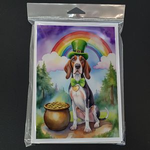 Whimsical A7 Size <b>5x7</b> American English Coonhound St Patrick's Day Greeting Cards Pack 8 Blank Note Cards with <b>Envelopes</b> - Product Image 3