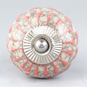 Bouton de meuble en céramique orange, motif floral, pour armoire, commode, tiroirs, poignée de porte de cuisine, décoration intérieure - Product Image 5