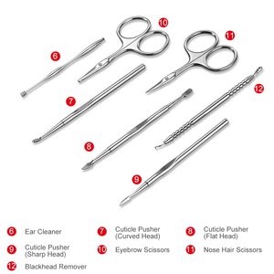 8pcs High Quality Manicure Set With Sharp Blades <b>Nail</b> Clipper Scissor for Baby Infant Foot Grooming Comes Leather Zipper <b>Case</b> - Product Image 3