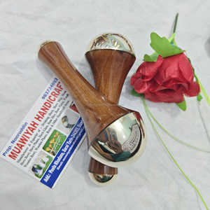 Varita Kansa de madera de excelente calidad, quemador de incienso de doble cara, herramienta de desintoxicación y esculpido para contorno facial y ocular, varita Kansa de bronce. - Product Image 3
