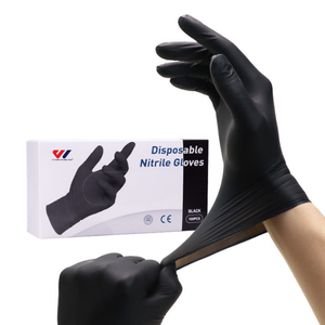 Gants en nitrile bleus jetables certifiés CE TWI, 4 mil, sans poudre, imperméables, résistants aux produits chimiques, pour examen médical et sécurité - Product Image 4