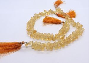 ลูกปัดซิทรินทรงหยดน้ำเจียระไนธรรมชาติ ขนาด 6x9 มม. พลอยซิทรินแท้ 8 นิ้ว สีเหลือง สำหรับทำเครื่องประดับ ขายส่ง - Product Image 6