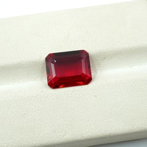 พลอยมรกตสีแดง 2.55 กะรัต มรกตสีชมพูแดงเจียระไนทรงเหลี่ยม (10x8x4 มม.) สำหรับทำเครื่องประดับ - Product Image 5