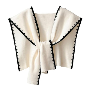 Chal Triangular de Tela Tejida Suave para Mujer, Colores Sólidos, Brinda Calor, Chales y Bufandas Tradicionales - Product Image 1