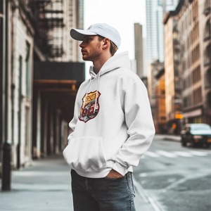 Hecho en EE. UU., Envío Gratuito, MOQ=1, Sudadera con Capucha con Estampado 2D de Graffiti Route 66, Corte Regular para Hombre, Sudadera Informal de Alta Calidad y Peso Pesado - Product Image 5