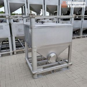 750 Litre Stainless Steel Transport Tank with Motor Engine Gear PLC | Hygienic Industrial Container (10722) - Product Image 1