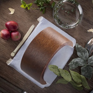 Anneaux de serviette ronds en bois d'acacia, couleur unie classique, faits à la main, durables et écologiques, en gros pour la décoration de table de mariage - Product Image 3