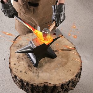 Incudine a corno singolo in acciaio fuso da 55 libbre ad alta durezza e robusta per fabbri, prodotto essenziale per il banco da lavoro - Product Image 3
