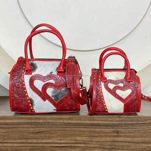 Nouveau Sac de Voyage Portable Western en Cuir Véritable 100% Sculpté à la Main avec Motifs Floraux, Modèle Speedy, Luxe pour Week-end, Vente en Gros 2026 - Product Image 4