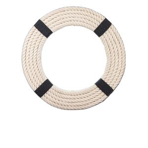 Espejo de Pared Redondo con Cuerda Náutica Moderna, Espejo Decorativo Colgante para Bodas con Marco de Cuerda de Algodón Grueso, Ecológico y Hecho a Mano - Product Image 3