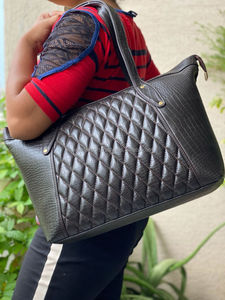 กระเป๋าโท้ทหนังวัวแท้สำหรับผู้หญิง, ใหม่กระเป๋าช้อปปิ้งหนังแท้มีสไตล์ที่เป็นเอกลักษณ์กระเป๋าสะพายอเนกประสงค์ - Product Image 3