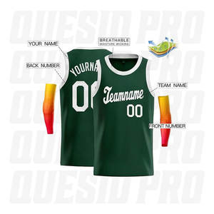 Camisetas de Baloncesto Personalizadas de Malla 100% Poliéster, Tallas Grandes, Colores Personalizados, Ropa Deportiva para Hombre y Jóvenes, Tops de Baloncesto - Product Image 5