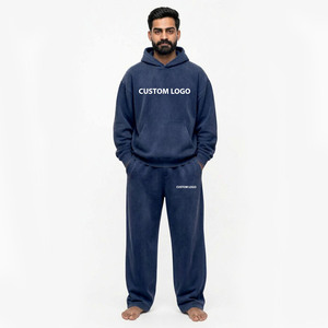 Survêtement unisexe noir à capuche réversible, écologique, antibactérien, respirant, épais, streetwear, manches longues, couleur unie - Product Image 6