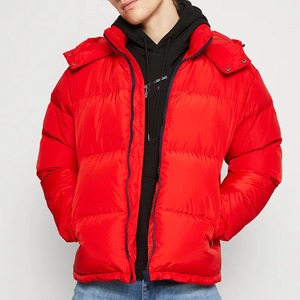 ODM Custom Printed Casual Men's <b>Padded</b> Bubble Puffer <b>Jacket</b> Zipper Closure Hooded Warm Winter Plus Size <b>Waterproof</b> Cotton - Product Image 5