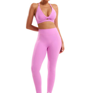 Conjunto Deportivo de Alta Calidad Premium con Logotipo Personalizado, Leggings y Bra Deportivo de Cintura Alta para Yoga, Ropa Deportiva para Mujer, Gimnasio, Yoga 2026 - Product Image 1
