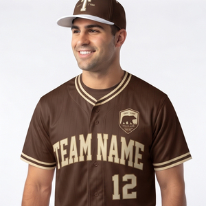 Maillot de baseball personnalisé à col en V, boutonné, manches courtes, avec nom et numéro d'équipe, ensemble uniforme de qualité supérieure - Product Image 4