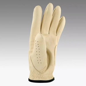 Gants de golf en cuir véritable, respirants, avec fermeture auto-agrippante, protection des mains pour le sport, unisexe, beige - Product Image 5