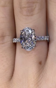 2 Carat Oval Cut Lab Diamond Engagement <b>Ring</b> for Women | Hidden Halo <b>Solitaire</b> Wedding <b>Ring</b> | IGI Certified Luxury Bridal - Product Image 1