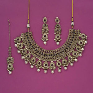 Collar de latón antiguo con diseño de boda y chapado en mehndi para uso diario - Product Image 4