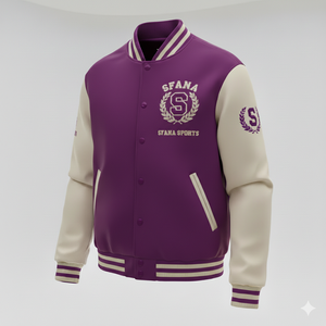 Blouson universitaire unisexe formel style baseball avec col montant, logo frontal, poignets côtelés et boutons-pression – Vente en gros - Product Image 6