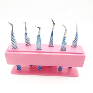 Pince à épiler professionnelle à pointe fine pour cils, design dégradé poli, emballage en boîte, antidérapante, ergonomique - Product Image 3