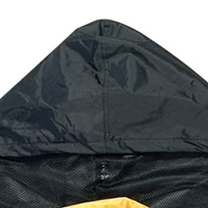 Veste imperméable à capuche unisexe pour adulte, coupe classique, 100% polyester, couleur unie, fermeture éclair, coupe-vent toutes saisons - Product Image 2