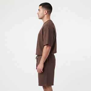 Latest Design 2026 Fashion Men's Clothing <b>Sets</b> Cotton Breathable T-Shirt and Shorts <b>Set</b> Two Piece Summer Suit Men <b>Twin</b> <b>Sets</b> - Product Image 2
