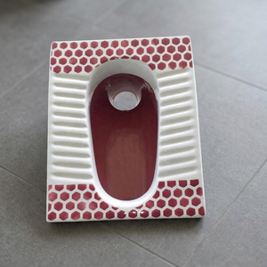 Designer Red Double Color Squatting <b>Pan</b> Durable <b>Ceramic</b> Orissa Toilet With Flush System For Bathroom WC - Product Image 5