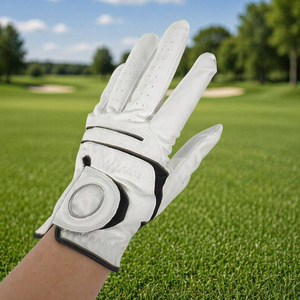 Vente flash - Gants de golf en cuir de cabretta 100% 3A d'Indonésie, doux, respirants, antidérapants, en peau de mouton, sur mesure, en gros - Product Image 1